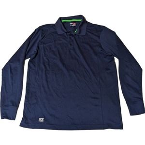 Fila Sport Mens Golf Polo Long Sleeve Shirt Size Medium Blue Golf Trail Active